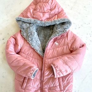Abercrombie Kids Size 5/6 Pink Puffer Jacket